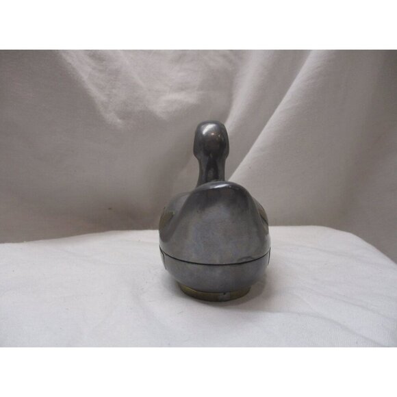Pewter Metal Brass‎ details Duck Keepsake Mallard candy dish midcentury modern - Picture 5 of 7